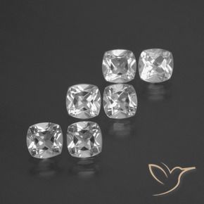 Shop natural 2.79ct Blanc clair Topaze gems, Coussin, from Brésil at GemSelect. In stock, global shipping!