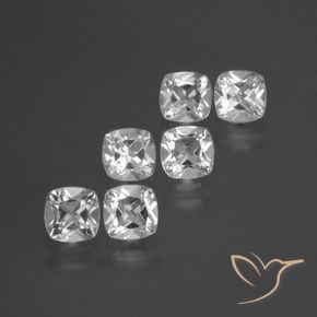 Shop natural 3.06ct Blanc clair Topaze gems, Coussin, from Brésil at GemSelect. In stock, global shipping!