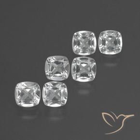 Shop natural 3.21ct Blanc clair Topaze gems, Coussin, from Brésil at GemSelect. In stock, global shipping!