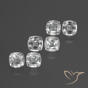 Shop natural 2.87ct Blanc clair Topaze gems, Coussin, from Brésil at GemSelect. In stock, global shipping!