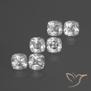 Shop natural 2.90ct Blanc Topaze gems, Coussin, from Brésil at GemSelect. In stock, global shipping!