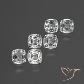 Shop natural 3.02ct Blanc clair Topaze gems, Coussin, from Brésil at GemSelect. In stock, global shipping!
