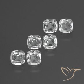 Shop natural 2.99ct Blanc clair Topaze gems, Coussin, from Brésil at GemSelect. In stock, global shipping!