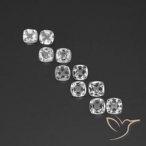 Shop natural 4.57ct Blanc clair Topaze gems, Coussin, from Brésil at GemSelect. In stock, global shipping!
