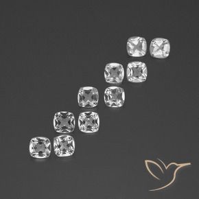 Shop natural 4.36ct Blanc clair Topaze gems, Coussin, from Brésil at GemSelect. In stock, global shipping!