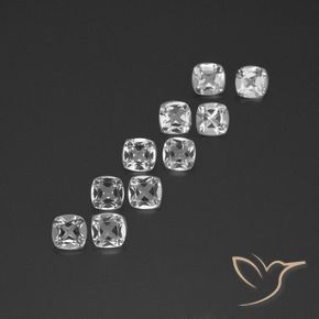 Shop natural 4.51ct Blanc clair Topaze gems, Coussin, from Brésil at GemSelect. In stock, global shipping!