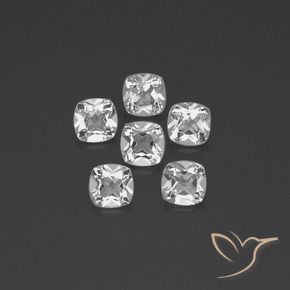 Shop natural 2.81ct Blanc clair Topaze gems, Coussin, from Brésil at GemSelect. In stock, global shipping!