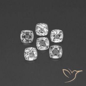 Shop natural 2.94ct Blanc clair Topaze gems, Coussin, from Brésil at GemSelect. In stock, global shipping!