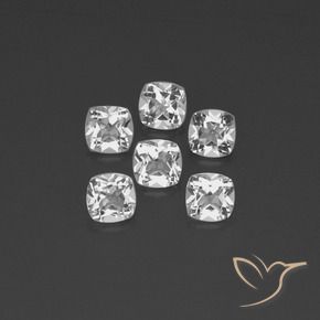 Shop natural 2.91ct Blanc clair Topaze gems, Coussin, from Brésil at GemSelect. In stock, global shipping!