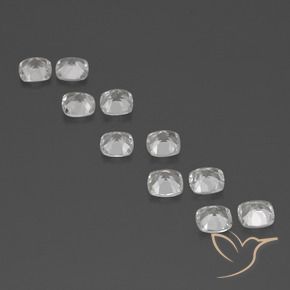 Shop natural 4.49ct Blanc clair Topaze gems, Coussin, from Brésil at GemSelect. In stock, global shipping!