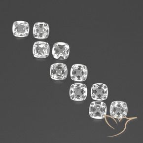 Achetez naturel 4,53ct blanc topaze gems, coupe coussin, en provenance brésil chez gemselect. en stock, livraison internationale!