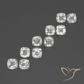 Shop natural 4.86ct Blanc Topaze gems, Coussin, from Brésil at GemSelect. In stock, global shipping!