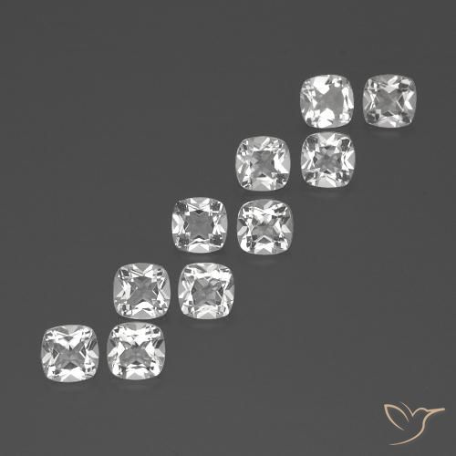 Achetez naturel 4,74ct blanc topaze gems, coupe coussin, en provenance brésil chez gemselect. en stock, livraison internationale!