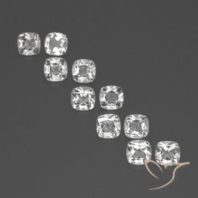 Achetez naturel 4,74ct blanc topaze gems, coupe coussin, en provenance brésil chez gemselect. en stock, livraison internationale!