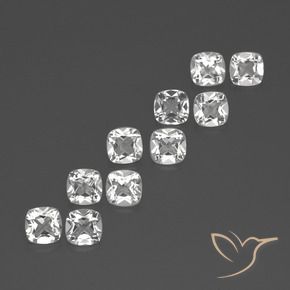 Shop natural 4.82ct Blanc clair Topaze gems, Coussin, from Brésil at GemSelect. In stock, global shipping!