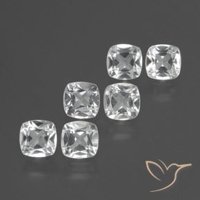 Shop natural 2.75ct Blanc clair Topaze gems, Coussin, from Brésil at GemSelect. In stock, global shipping!