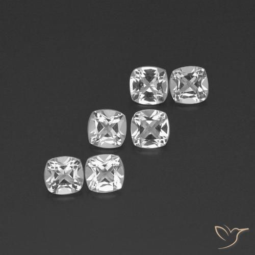 Achetez naturel 2.70ct Blanc clair Topaze gems, Coupe coussin, En provenance Brésil chez GemSelect. En stock, livraison internationale!