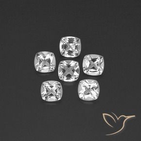 Achetez naturel 2.70ct Blanc clair Topaze gems, Coupe coussin, En provenance Brésil chez GemSelect. En stock, livraison internationale!