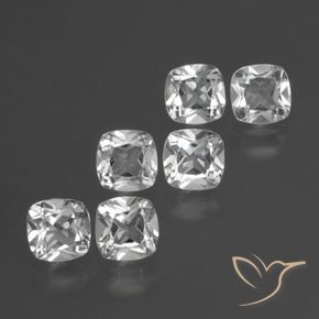 Shop natural 3.33ct Blanc clair Topaze gems, Coussin, from Brésil at GemSelect. In stock, global shipping!