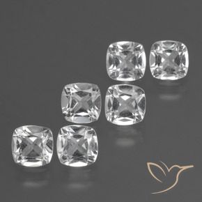 Shop natural 2.91ct Blanc clair Topaze gems, Coussin, from Brésil at GemSelect. In stock, global shipping!