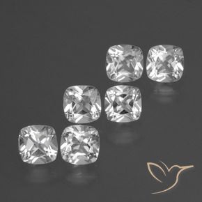 Shop natural 2.98ct Blanc clair Topaze gems, Coussin, from Brésil at GemSelect. In stock, global shipping!