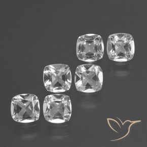 Shop natural 2.84ct Blanc clair Topaze gems, Coussin, from Brésil at GemSelect. In stock, global shipping!