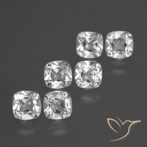 Shop natural 2.81ct Blanc clair Topaze gems, Coussin, from Brésil at GemSelect. In stock, global shipping!