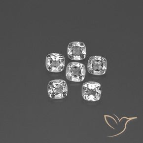 Shop natural 3.03ct Blanc clair Topaze gems, Coussin, from Brésil at GemSelect. In stock, global shipping!