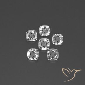 Shop natural 2.89ct Blanc clair Topaze gems, Coussin, from Brésil at GemSelect. In stock, global shipping!