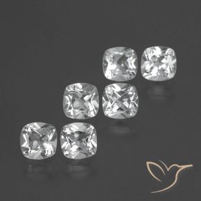 Shop natural 2.80ct Blanc clair Topaze gems, Coussin, from Brésil at GemSelect. In stock, global shipping!