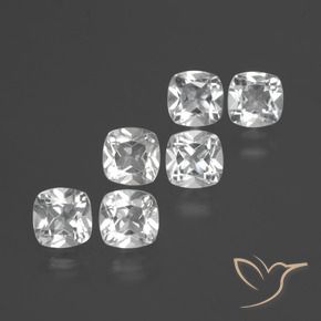 Shop natural 2.95ct Blanc Topaze gems, Coussin, from Brésil at GemSelect. In stock, global shipping!
