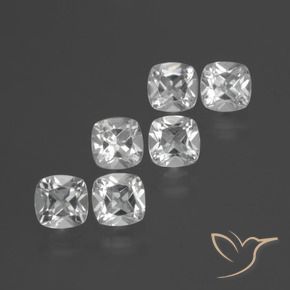 Shop natural 2.71ct Blanc clair Topaze gems, Coussin, from Brésil at GemSelect. In stock, global shipping!