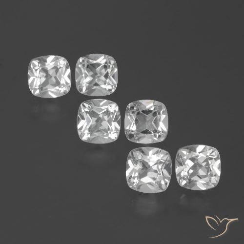 Achetez naturel 2,96ct blanc topaze gems, coupe coussin, en provenance brésil chez gemselect. en stock, livraison internationale!