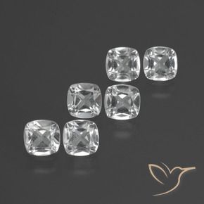 Shop natural 3.11ct Blanc clair Topaze gems, Coussin, from Brésil at GemSelect. In stock, global shipping!