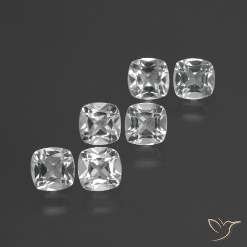 Shop natural 3.03ct Blanc clair Topaze gems, Coussin, from Brésil at GemSelect. In stock, global shipping!