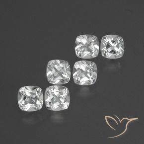 Shop natural 3.08ct Blanc Topaze gems, Coussin, from Brésil at GemSelect. In stock, global shipping!