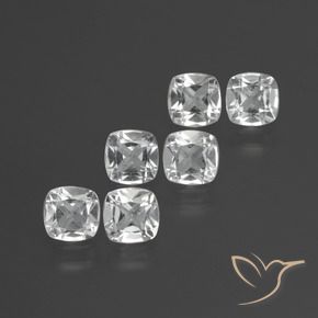 Shop natural 2.97ct Blanc clair Topaze gems, Coussin, from Brésil at GemSelect. In stock, global shipping!