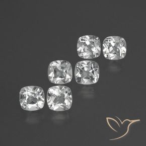 Shop natural 2.91ct Blanc Topaze gems, Coussin, from Brésil at GemSelect. In stock, global shipping!