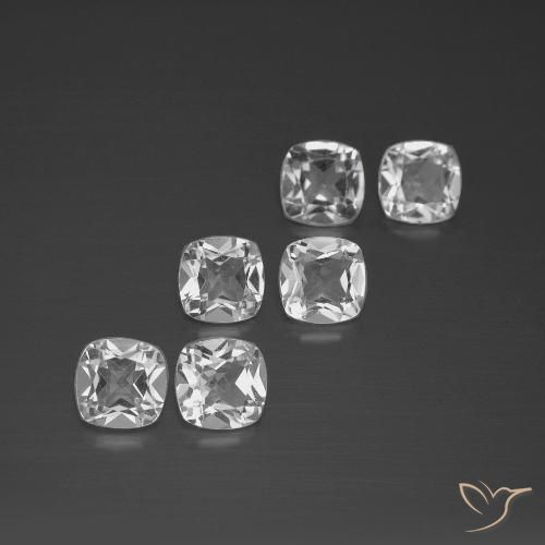 Achetez naturel 2.74ct Blanc clair Topaze gems, Coupe coussin, En provenance Brésil chez GemSelect. En stock, livraison internationale!