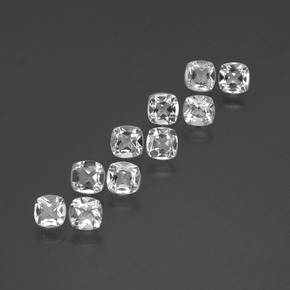 Achetez naturel 4,37ct blanc topaze gems, coupe coussin, en provenance brésil chez gemselect. en stock, livraison internationale!