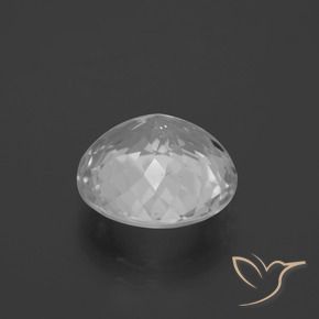 Topaze blanc naturelle coupe roude, 6,31 ct, VS