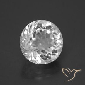 Topaze Blanc clair naturelle Coupe roude, 6.60 ct, VVS-VS