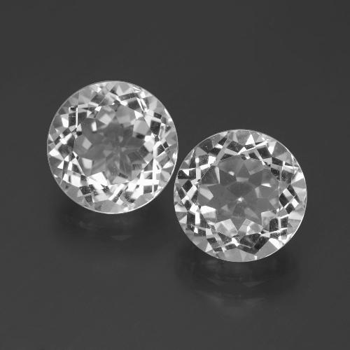 Achetez naturel 7,13ct blanc topaze gems, coupe roude, en provenance brésil chez gemselect. en stock, livraison internationale!