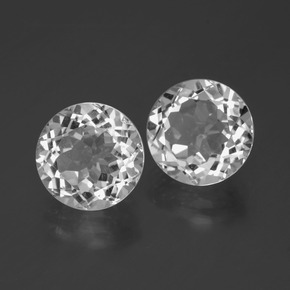 Achetez naturel 7,13ct blanc topaze gems, coupe roude, en provenance brésil chez gemselect. en stock, livraison internationale!