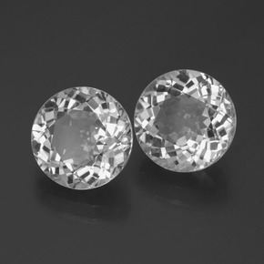 Achetez naturel 6,98ct blanc topaze gems, coupe roude, en provenance brésil chez gemselect. en stock, livraison internationale!