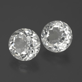 Achetez naturel 6,61ct blanc topaze gems, coupe roude, en provenance brésil chez gemselect. en stock, livraison internationale!