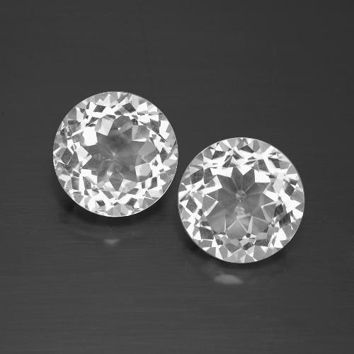Achetez naturel 6.65ct Blanc Topaze gems, Coupe roude, En provenance Brésil chez GemSelect. En stock, livraison internationale!