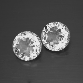 Achetez naturel 6.65ct Blanc Topaze gems, Coupe roude, En provenance Brésil chez GemSelect. En stock, livraison internationale!