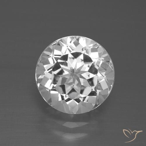 3.40ct Naturel Blanc clair Topaze, Tour, VVS-VS