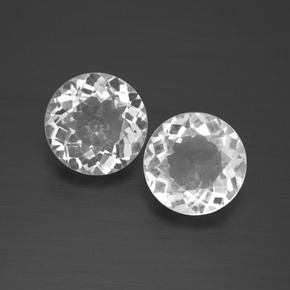Achetez naturel 4,22ct blanc topaze gems, coupe roude, en provenance brésil chez gemselect. en stock, livraison internationale!